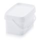 SEAU RECTANGULAIRE 2,60 L BLANC AVEC COUVERCLE + ANSE