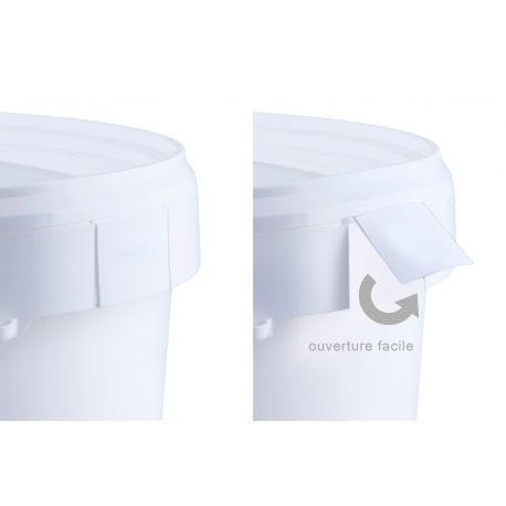 Seau blanc 20L polypropylène alimentaire – Boutique Aquaponie