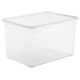 BOITE XXL 46L TRANSPARENTE AVEC COUVERCLE 55x37,5cm H 31,5,5cm 