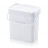 SEAU RECTANGULAIRE 10,3 L BLANC AVEC COUVERCLE + ANSE