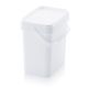 SEAU RECTANGULAIRE 10,3 L BLANC AVEC COUVERCLE + ANSE