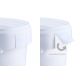 SEAU RECTANGULAIRE 10,3 L BLANC AVEC COUVERCLE + ANSE