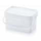 SEAU RECTANGULAIRE 5,60 L BLANC AVEC COUVERCLE