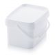 SEAU RECTANGULAIRE 5,60 L BLANC AVEC COUVERCLE