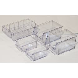 LOT DE 5 BACS A BECS TRANSPARENTS