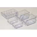 LOT DE 5 BACS DE RANGEMENT TRANSPARENTS