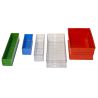 LOT DE 5 BACS DE RANGEMENT BLEU ROUGE VERT TRANSPARENT