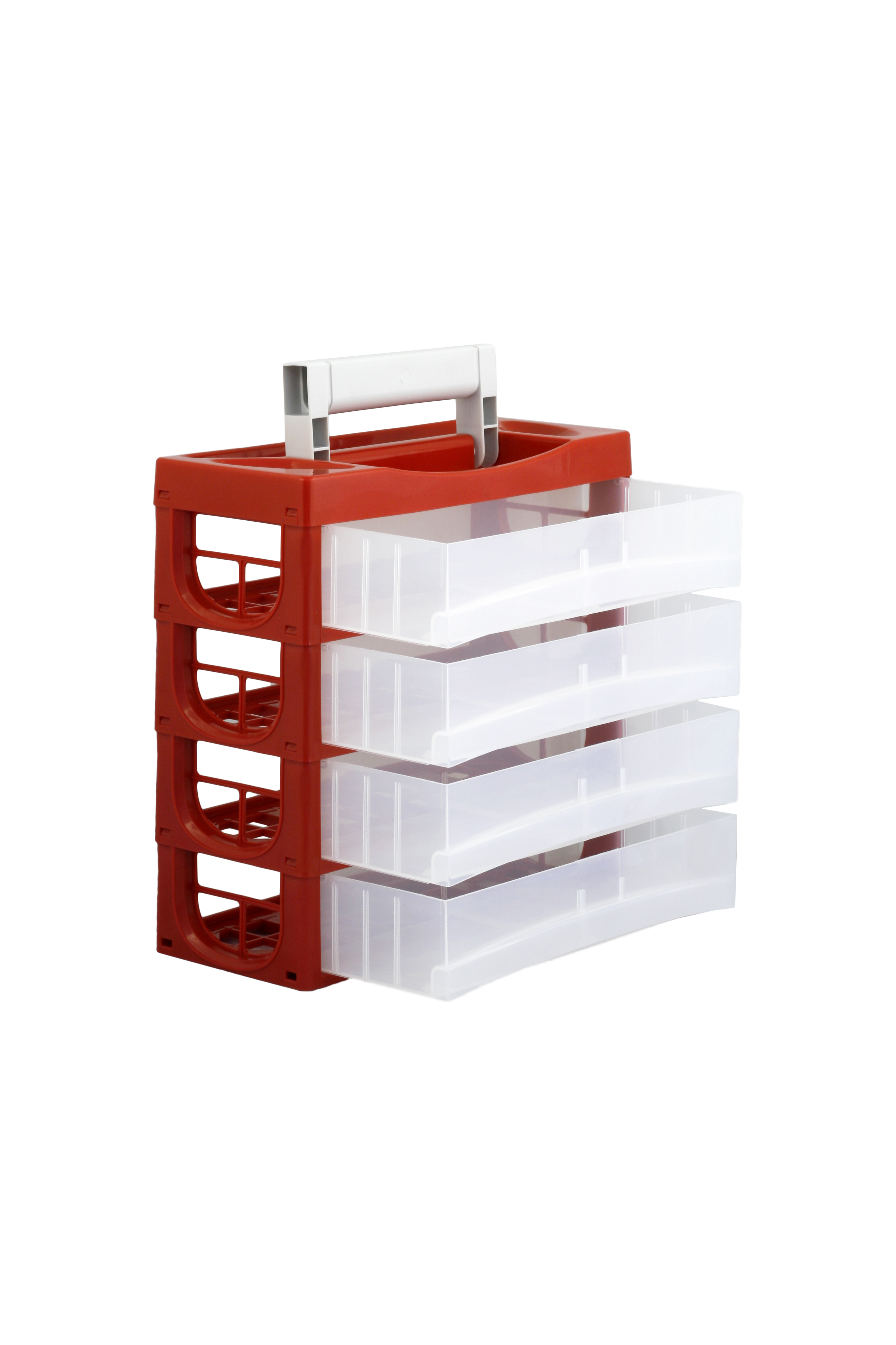 Boîte De Rangement Plastique 4 Tiroirs – Pour Pêche, Artisanat, Vert, Neuve