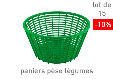 Paniers pèse légumes vert lot de 15 -10% de remise