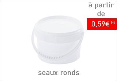 Seaux en plastique par lot de 20 -5% de remise , puht à partir de 0.59€