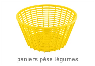 Paniers pèse légumes jaune