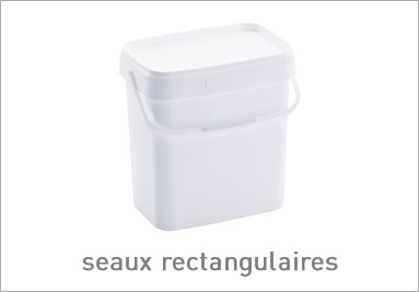 seaux plastiques rectangulaires